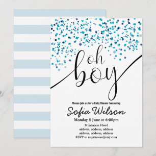 Oh jee baby shower, uitnodiging