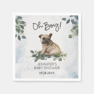 Oh jongen! Baby shower Pug Puppy Napkins Servet