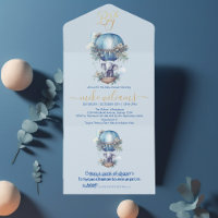 Oh jongen blauwe waterverf olifant baby shower