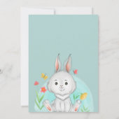 Oh jongen | Bunny Rabbit Baby shower Invitation Kaart (Achterkant)