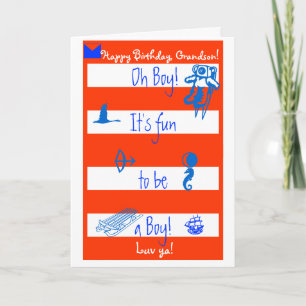 Oh Jongen! Het is pret om een jongen te zijn! Kaart
