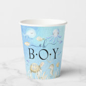 Oh jongen onder het Zee Baby Papieren Bekers (Achterkant)