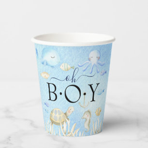 Oh jongen onder het Zee Baby Papieren Bekers