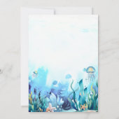 Oh jongen onder Zee walvis Baby shower Kaart (Achterkant)