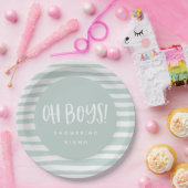 Oh jongens, baby shower-tweeling-servetten papieren bordje (Feest)