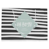 Oh jongens! Tweeling baby jongen bedankt cadeaufee Groot Cadeauzakje (Achterkant)