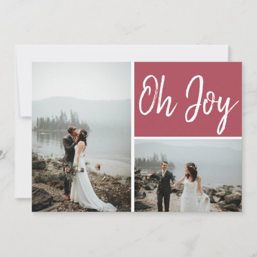 Oh Joy Custom Multiple Photo Kerstmis Kaart (Voorkant)