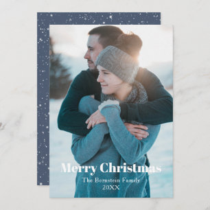 Oh Joy Foto Blue Snowy kerstfeestdag Kaart