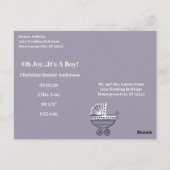 Oh Joy... Het is een jongen! Briefkaart (Achterkant)