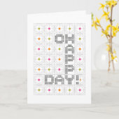 Oh Joyeux Jour ! Carte de vœux (Fleur jaune)