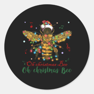 Oh Kerstbije   Kerstbijen Ronde Sticker