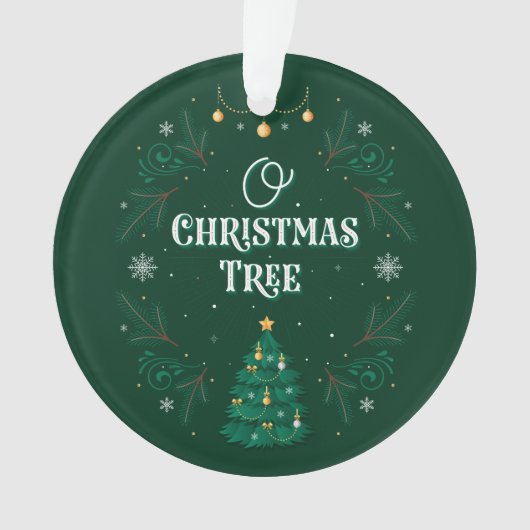 Oh kerstboom Acrylversiering Ornament (voorkant)