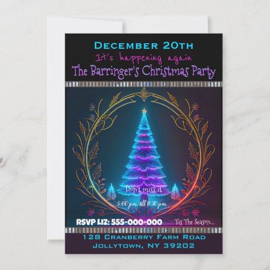 Oh kerstboom feesttijd kaart (Voorkant)