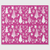 Oh kerstboom roze inpakpapier (Vlak)