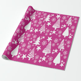 Oh kerstboom roze inpakpapier