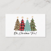 Oh, kerstboom! Vrolijk kerstfeest Visitekaartje (Voorkant)