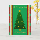 Oh, kerstboom wenskaart kaart (Gele Bloem)