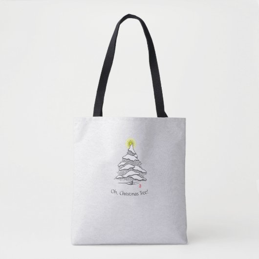 Oh! kerstboomCanvas tas (Voorkant)