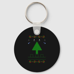 Oh kerstboomchemicus zwart sleutelhanger