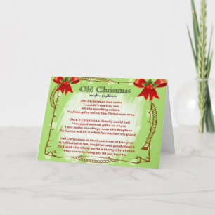 Oh! Kerstmis Feestdagen Kaart