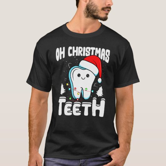 Oh kersttanden tandheelkundige tandheelkundige krm t-shirt (Voorkant)