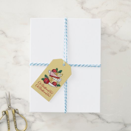 Oh Kerstthee! Cadeaulabel (Met Touw)