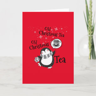 Oh Kerstthee Penguin Lover - Tea Drinker Kaart
