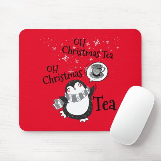 Oh Kerstthee Penguin Lover - Tea Drinker Muismat (Met muis)