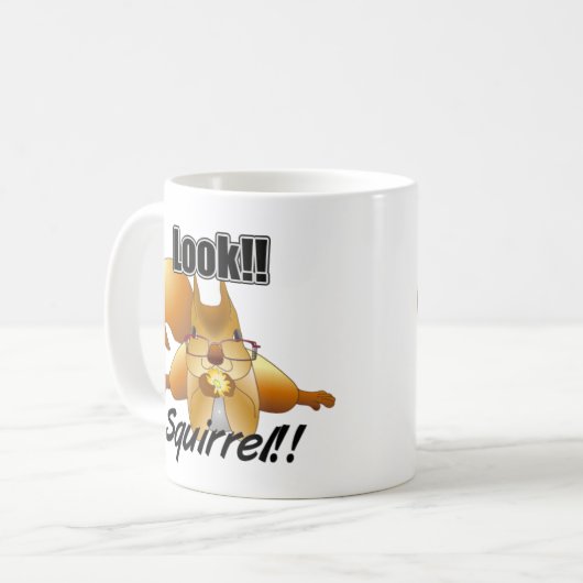 Oh kijk eekhoorn ADHD eekhoorn Koffiemok (Voorkant links)
