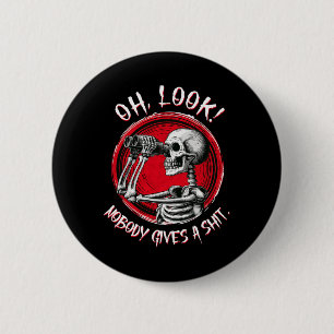 Oh kijk, niemand geeft een grappig Halloween kostu Ronde Button 5,7 Cm
