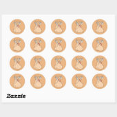 Oh Kippehert Ronde Sticker (Vel)