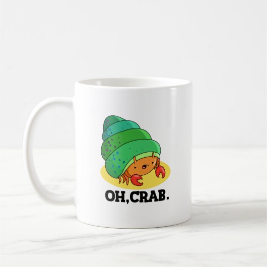 Oh krab grappige krab zin woordspeling koffiemok (Links)