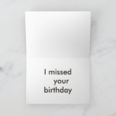 Oh la dunette… a retardé la carte d'anniversaire (Intérieur)