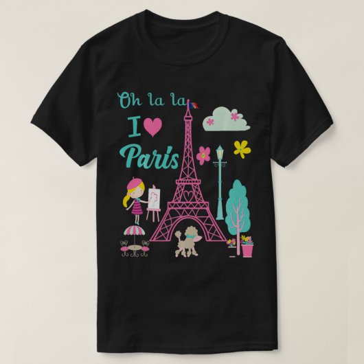 Oh la Ik hou van de Franse traditio T-shirt (Design voorkant)