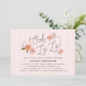Oh La La Baby shower Uitnodiging (Staand voorkant)