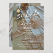 Oh La La Boho Lingerie Invitation à la douche nupt (Devant / Derrière)