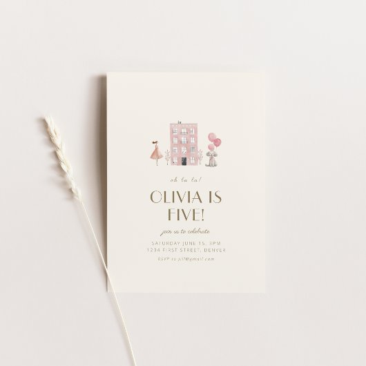 Oh La La French Paris Invitation de fête d'anniver