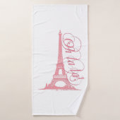 Oh La La La - Eiffel Tower Paris Frankrijk Badhanddoek (Badhanddoek)