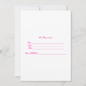 "Oh La La La!" Lingere Shower-uitnodiging Kaart (Achterkant)