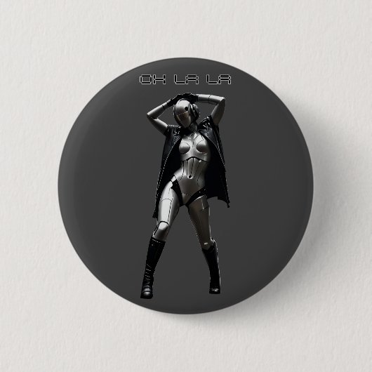 Oh La La La Ronde Button 5,7 Cm (Voorkant)