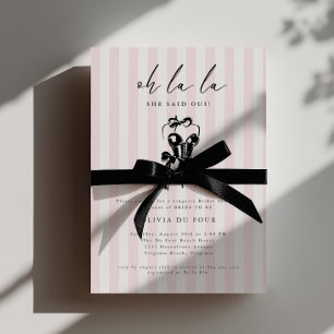 Oh La La Lingerie Bruiloftsfeest Uitnodiging