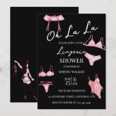 Oh La La Lingerie Invitation à la douche nuptiale (Devant / Derrière)