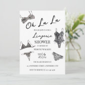Oh La La Lingerie Invitation à la douche nuptiale (Debout devant)