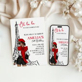 Oh la la Paris Invitation d'anniversaire