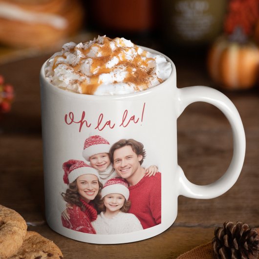 Oh La La Personalized Family Photo Mug