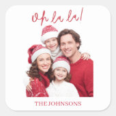 Oh La La Personalized Family Photo Sticker (Devant)