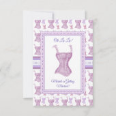 Oh La La Pink Corset Bachelorette Party Invitation (Dos)