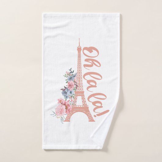 Oh La La - Tour Eiffel Paris France (Serviette à main)
