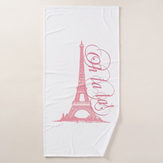 Oh La La - Tour Eiffel Paris France (Serviette de bain)