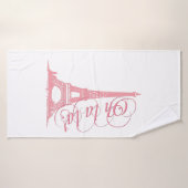 Oh La La - Tour Eiffel Paris France (Serviette de bain)